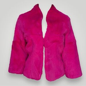 Sheri Bodell Hot Pink Rabbit Fur Coat 🎀